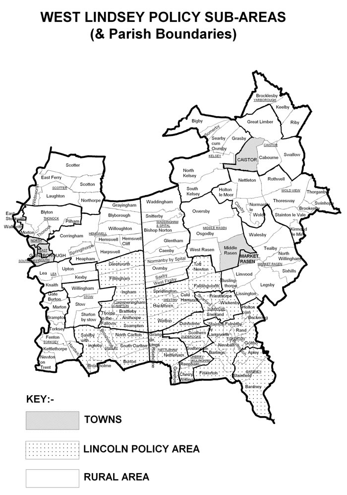 APPENDIX 11 WEST LINDSEY POLICY SUB AREA MAP